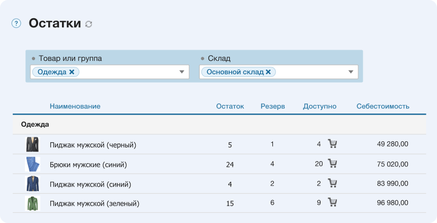 Складской учет без Excel