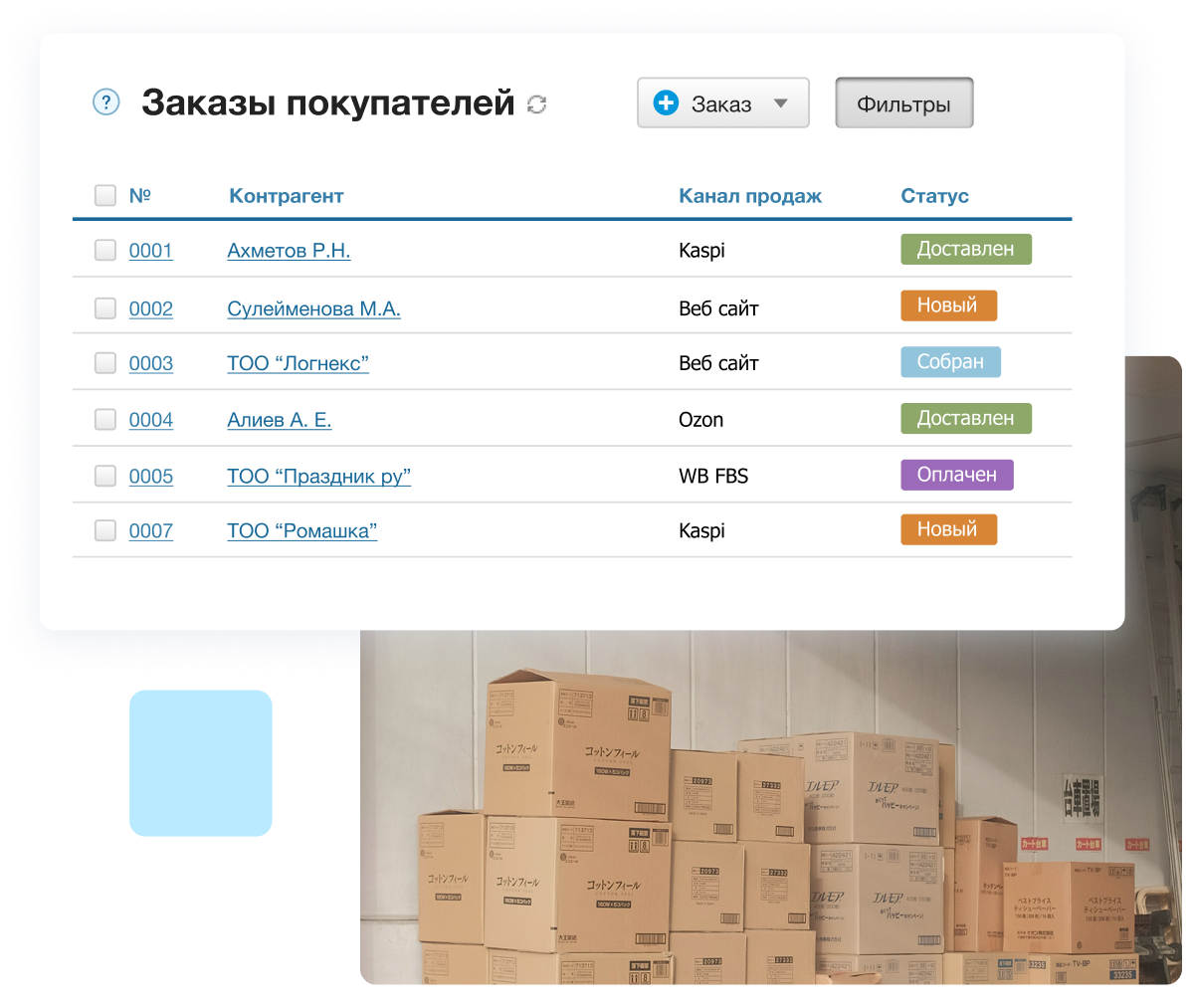 Обработка заказов покупателей